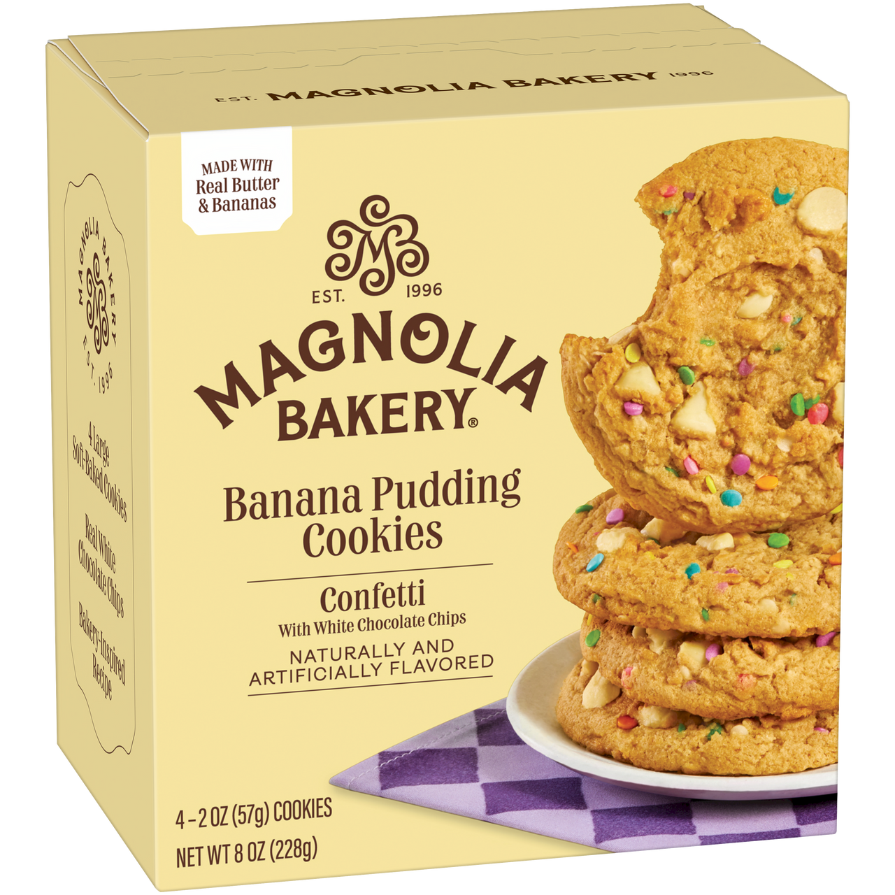 Banana Pudding Cookies - Confetti with White Chocolate Chips